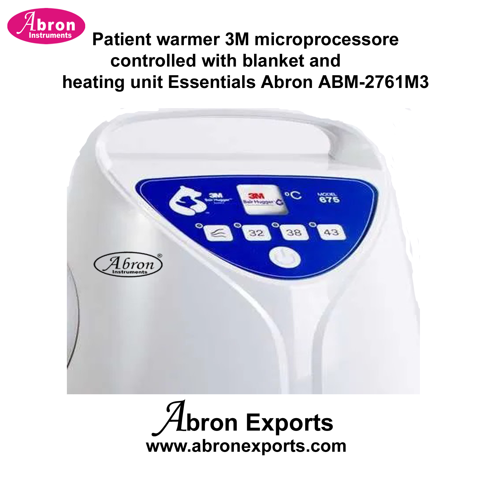 Patient warmer 3M microprocessore controlled with blanket and heating unit Essentials Abron ABM-2761M3 